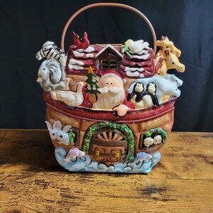 Santa Decorative Metal Candleholder Christmas